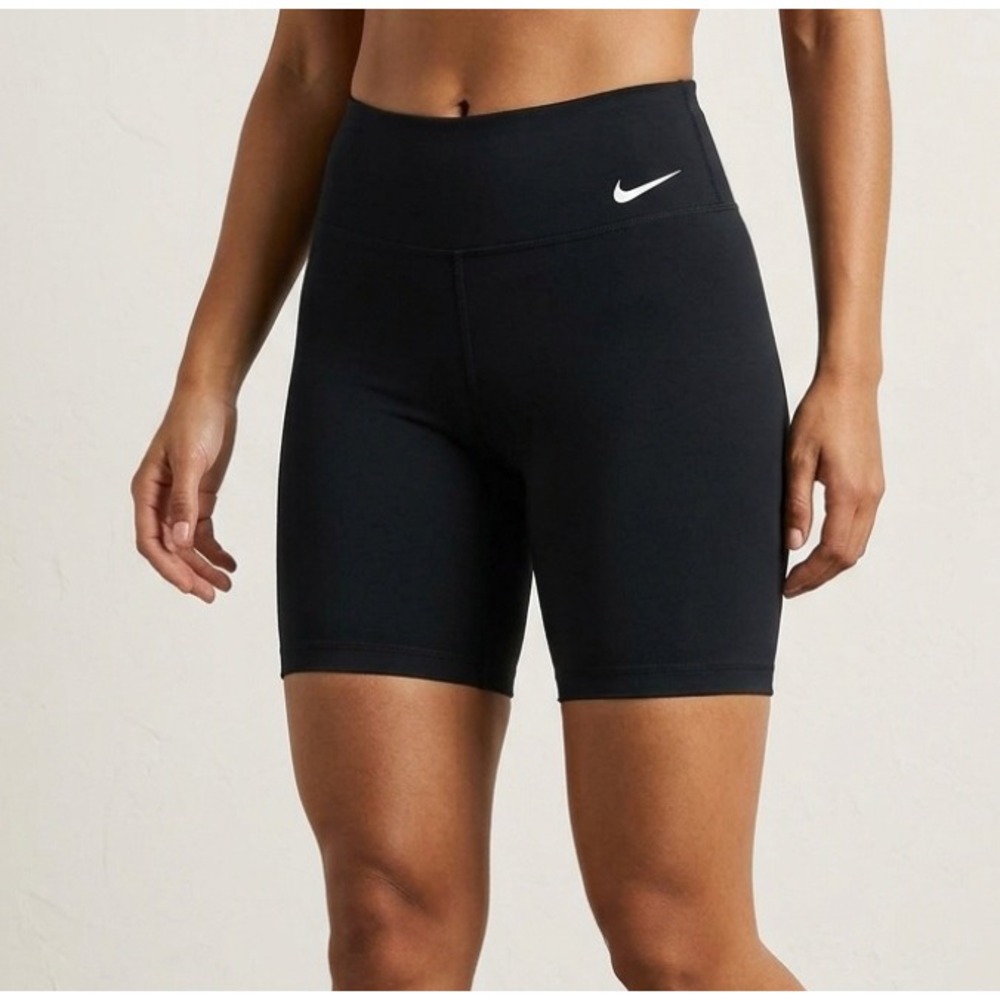 Nike Womens Dri-FIT One Mid-Rise 7 Inch Bike Shorts Black Size Medium
